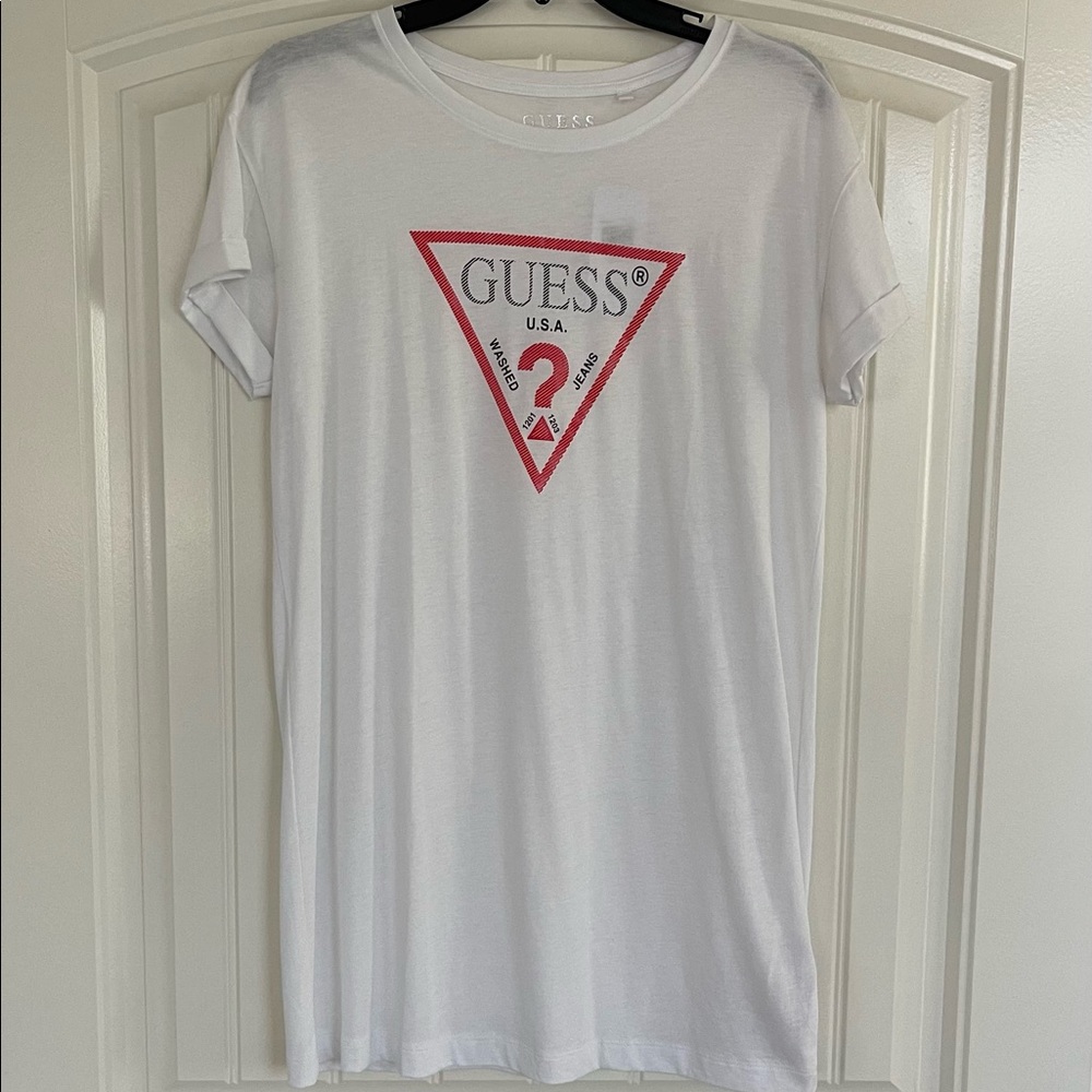 Guess t shirt dress in white color